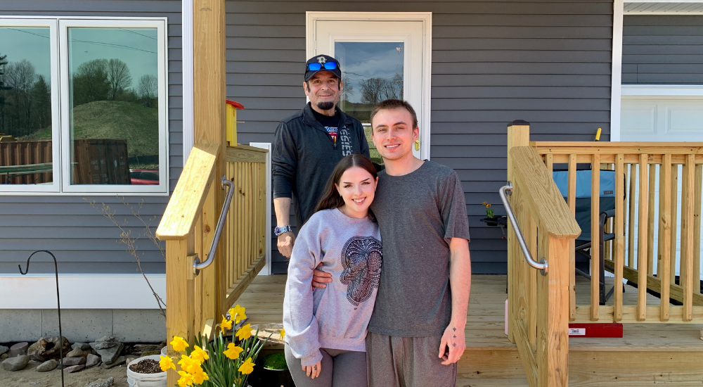 Smiling Habitat family at their home dedication